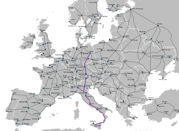 Von Berlin nach Palermo per Zug